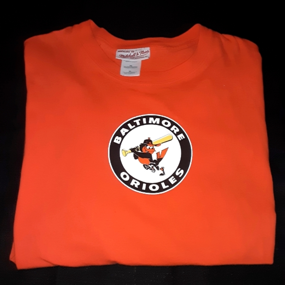 Baltimore Orioles Retro Mitchell and Ness T Shirt Mens XL